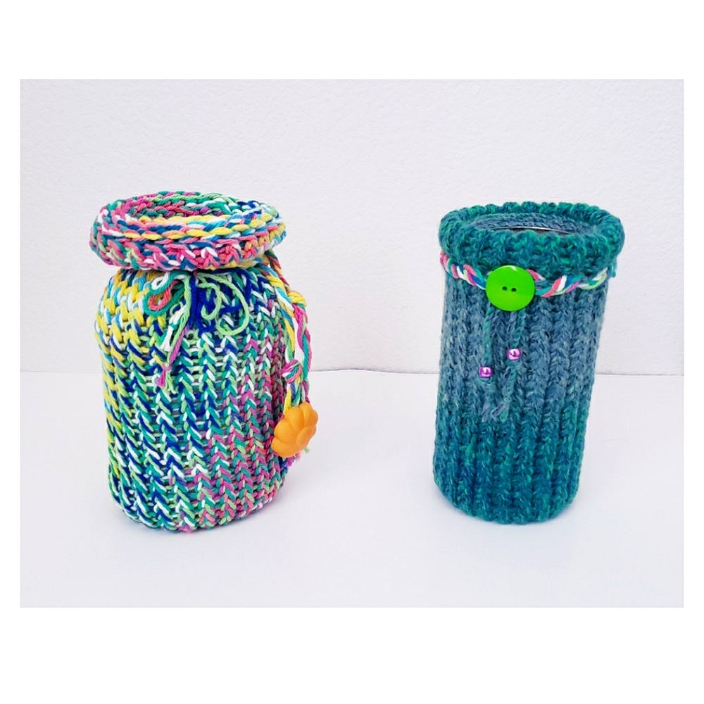 2 Pcs Crochet/Knitted Bottle Holders "NWOT"